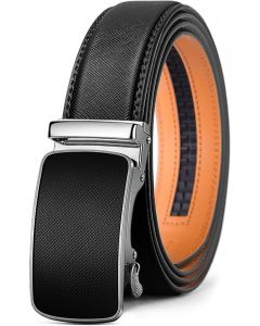 Contacts Genuine Leather Belt for Men with Easier Adjustable Autolock Buckle